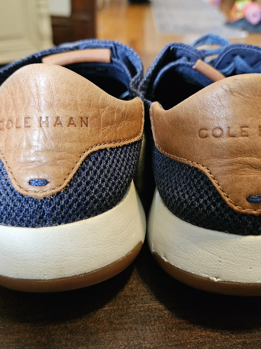 Men’s Navy Knit Casual Sneakers